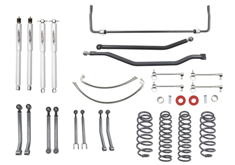 Belltech 07-17 Jeep Wrangler Rubicon Unlimited JK 4dr 4in Trail Perf Lift Kit w/ Rear Sway Bar - Crew Original