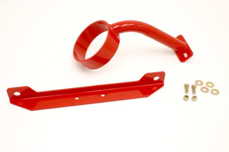 BMR 05-10 S197 Mustang Front Driveshaft Safety Loop - Red - Crew Original