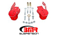 BMR 05-14 S197 Mustang Bolt-On Control Arm Relocation Brackets - Red - Crew Original