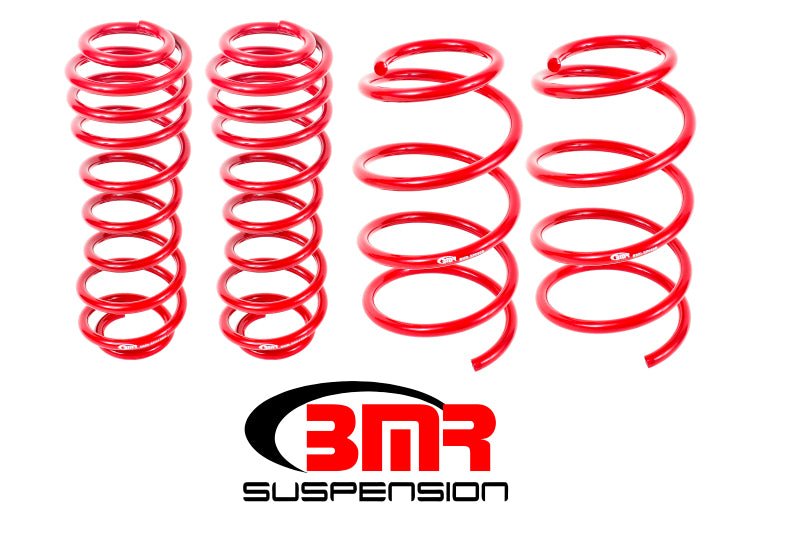 BMR 05-14 S197 Mustang GT Drag Version Lowering Springs (Set Of 4) - Red - Crew Original