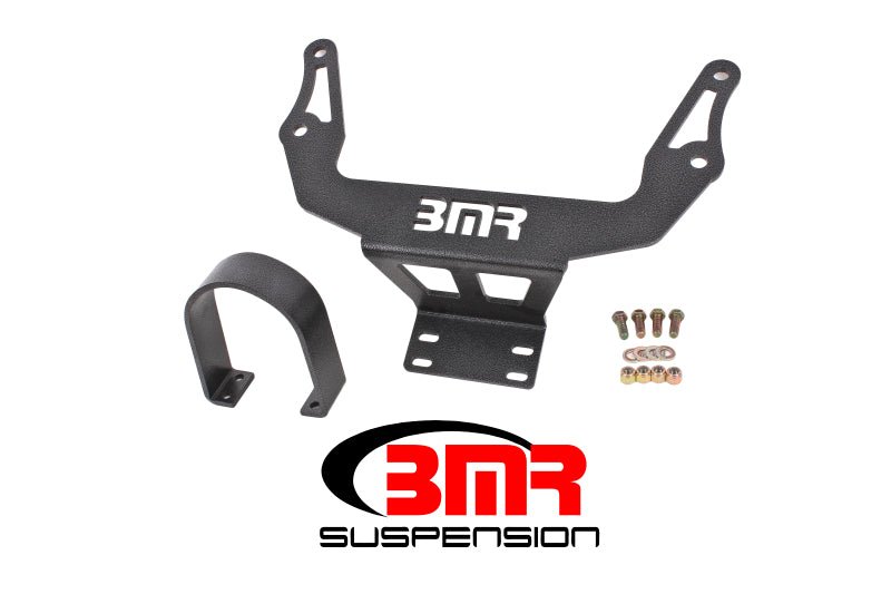 BMR 08-17 Challenger Front Driveshaft Safety Loop - Black Hammertone - Crew Original