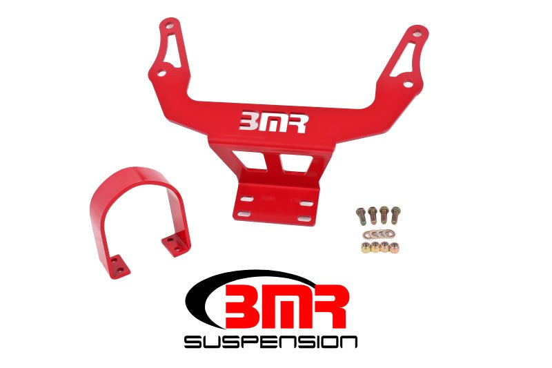 BMR 08-17 Challenger Front Driveshaft Safety Loop - Red - Crew Original