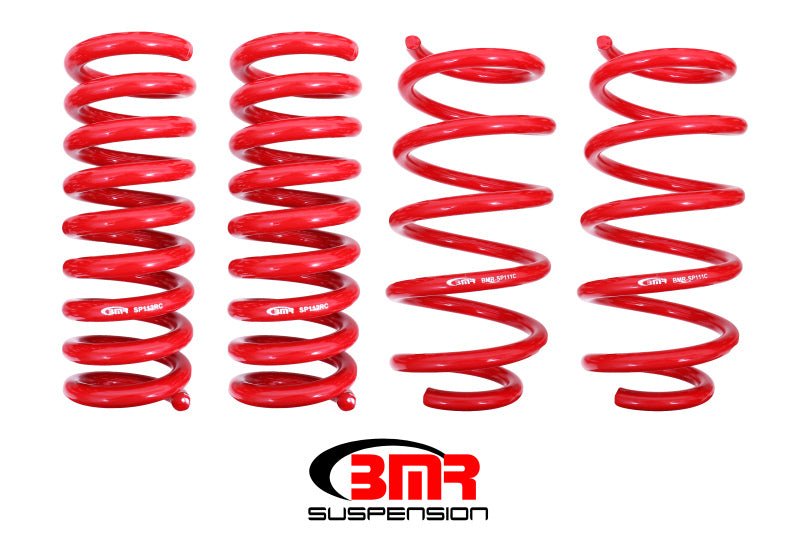 BMR 08-19 Dodge Challenger Lowering Springs 1.25in Drop - Set of 4 - Red - Crew Original