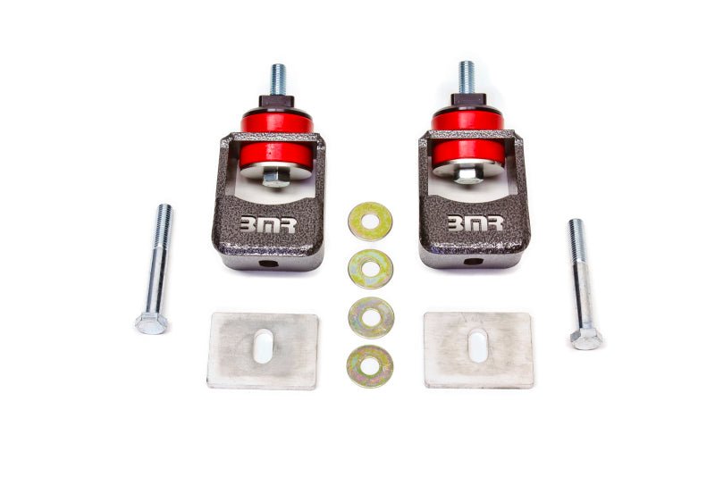 BMR 10-15 5th Gen Camaro Motor Mount Kit (Polyurethane) - Black Hammertone - Crew Original