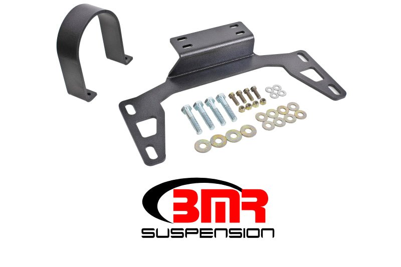 BMR 11-14 S197 Mustang Front Driveshaft Safety Loop - Black Hammertone - Crew Original