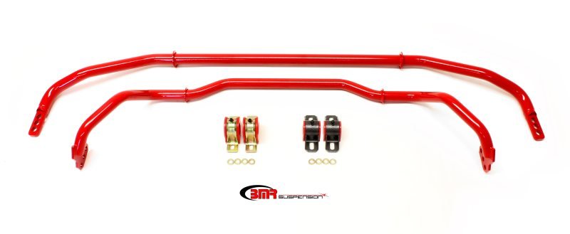 BMR 13-15 5th Gen Camaro Front & Rear Sway Bar Kit w/ Bushings - Red - Crew Original