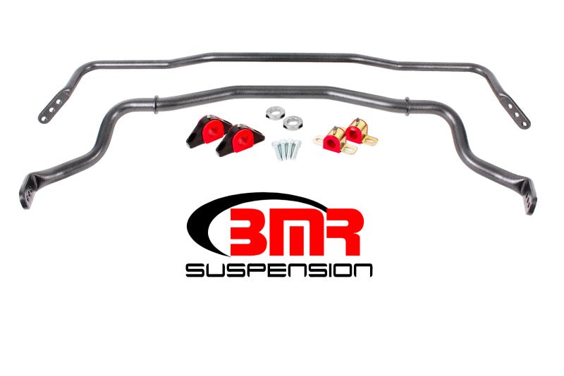 BMR 15-17 S550 Mustang Front & Rear Sway Bar Kit w/ Bushings - Black Hammertone - Crew Original