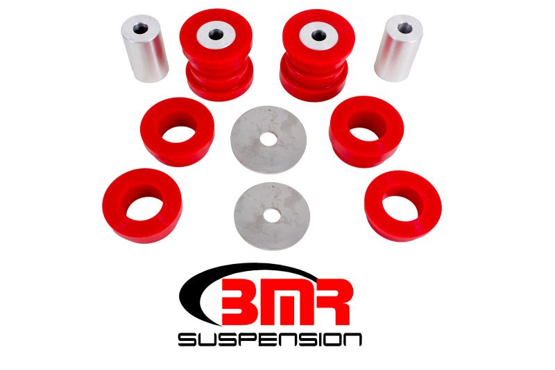 BMR 15-17 S550 Mustang Rear Cradle Bushing Kit (Polyurethane) - Red - Crew Original