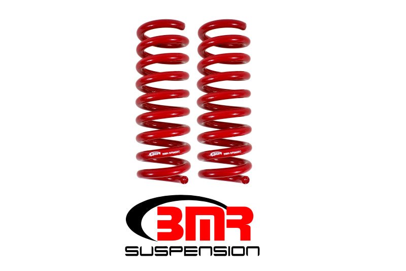BMR 16-17 6th Gen Camaro V8 Rear Performance Version Lowering Springs - Red - Crew Original