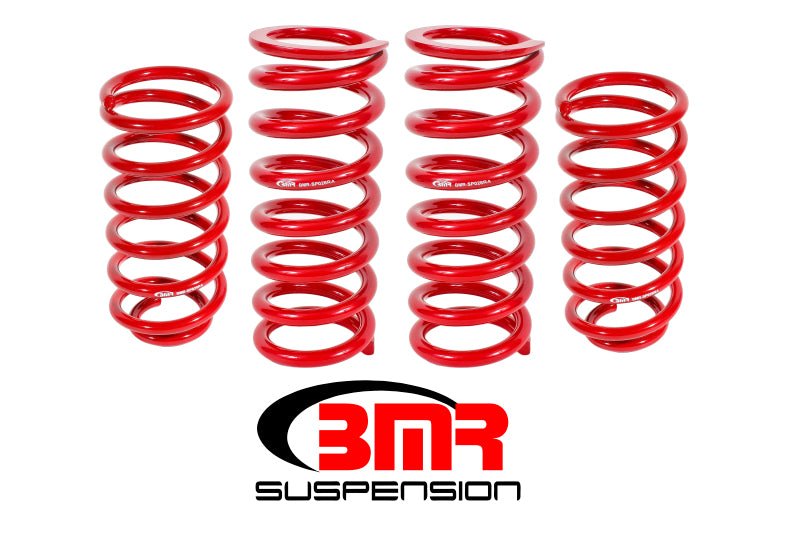 BMR 79-04 Fox Mustang Lowering Spring Kit (Set Of 4) - Red - Crew Original