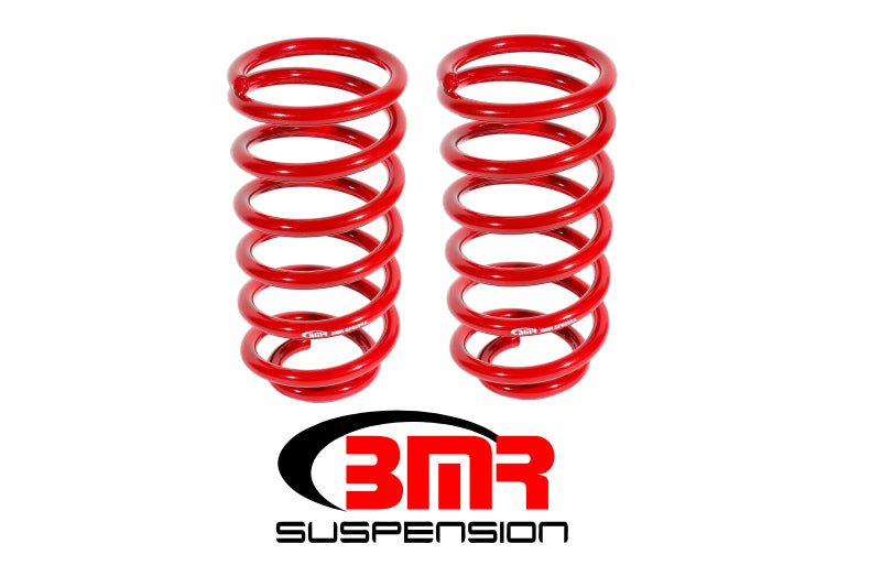 BMR 79-04 Fox Mustang Rear Lowering Springs - Red - Crew Original
