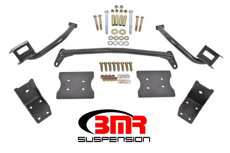 BMR 79-04 Fox Mustang Torque Box Reinforcement Plate Kit(TBR005H And TBR003H) - Black Hammertone - Crew Original
