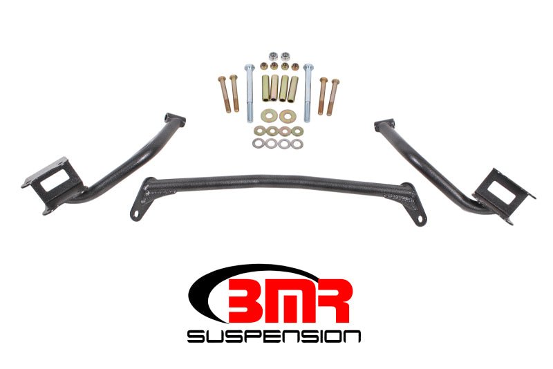 BMR 79-04 Fox Mustang Tubular Style Upper Torque Box Reinforcement Plates - Black Hammertone - Crew Original