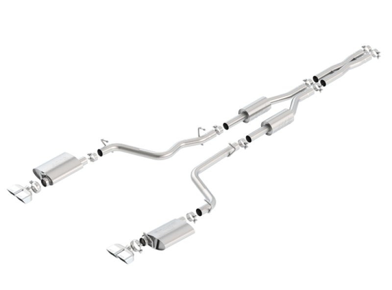Borla 09-14 Dodge Challenger R/T 5.7L RWD 2Dr. Dual Rctgl. Angle S-Type CB Exhaust - Rear Split Exit - Crew Original