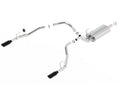 Borla 09-17 Ram 1500 5.7L V8 5in Single Tip Black Chrome Cat-Back Touring Exhaust Through Bumper - Crew Original