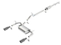 Borla 12-16 Jeep Wrangler 3.6L AT/MT 4DR 4WD S SQ RL AC SR 2.5in 2in TIP 3.5inx3.28in Black Chrome - Crew Original
