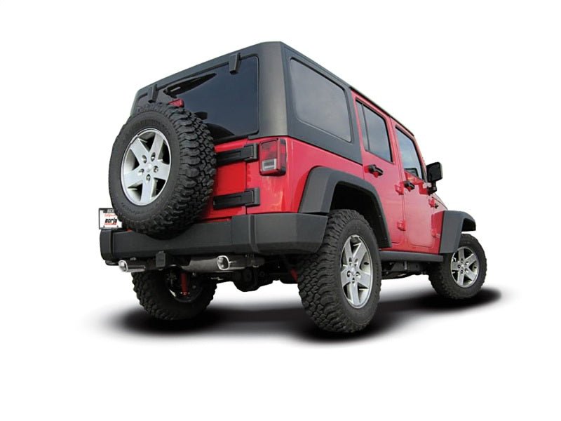 Borla 12-16 Jeep Wrangler 3.6L AT/MT 4WD Single Split Rr Exit Touring Exhaust (rear section only) - Crew Original