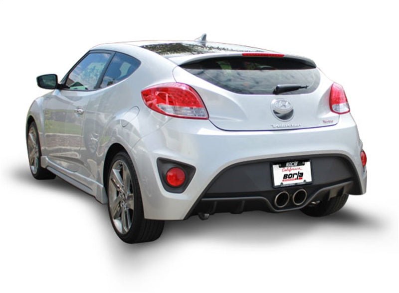 Borla 13-15 Hyundai Veloster Turbo 1.6L AT/MT FWD 2dr Dual Center Rear Exit Cat-Back Exhaust - Crew Original