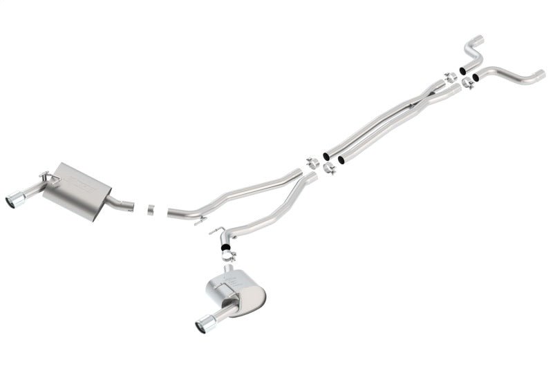 Borla 14-15 Camaro 3.6L V6 Single Split Rear Exit Touring Catback Exhaust - Crew Original
