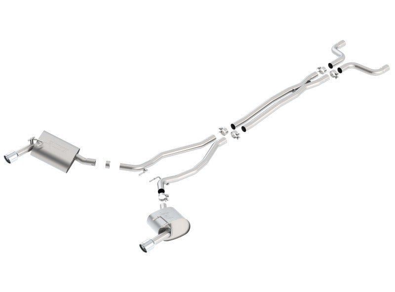Borla 14-15 Camaro 3.6L V6 Single Split Rear Exit Touring Catback Exhaust - Crew Original