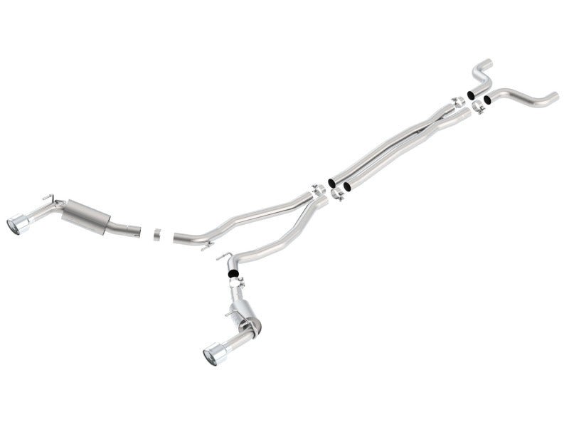 Borla 14-15 Chevy Camaro SS 6.2L V8 Single Split Rear Exit S-Type Catback Exhaust - Crew Original