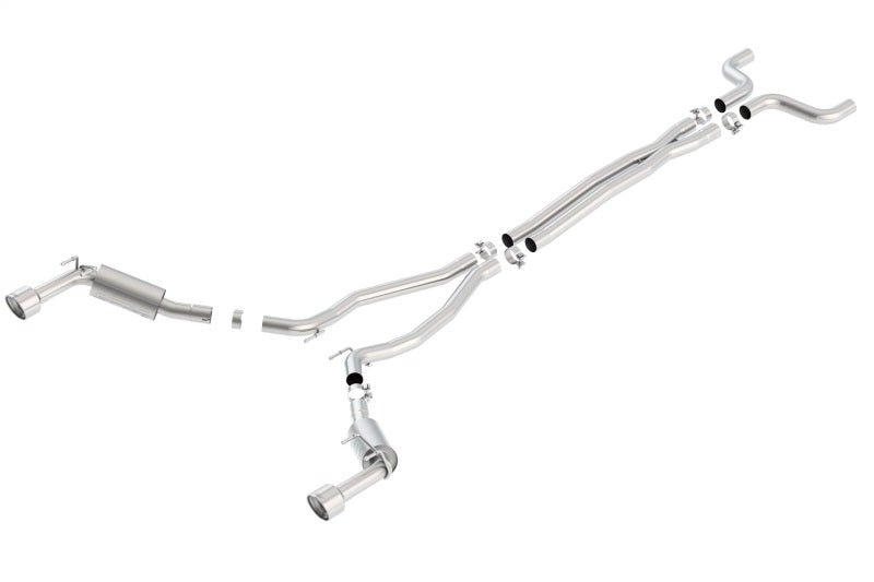 Borla 14-15 Chevy Camaro SS 6.2L V8 Single Split Rear Exit S-Type Catback Exhaust - Crew Original