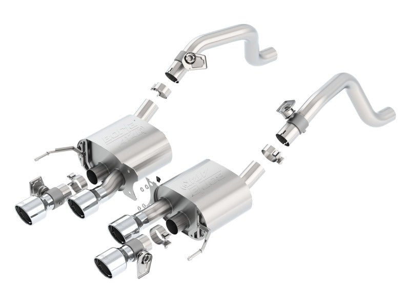 Borla 14-15 Chevy Corvette C7 6.2L RWD w/AFM &NPP ATAK-Type Dual Rd Rolled Center Rear Exit Exhaust - Crew Original