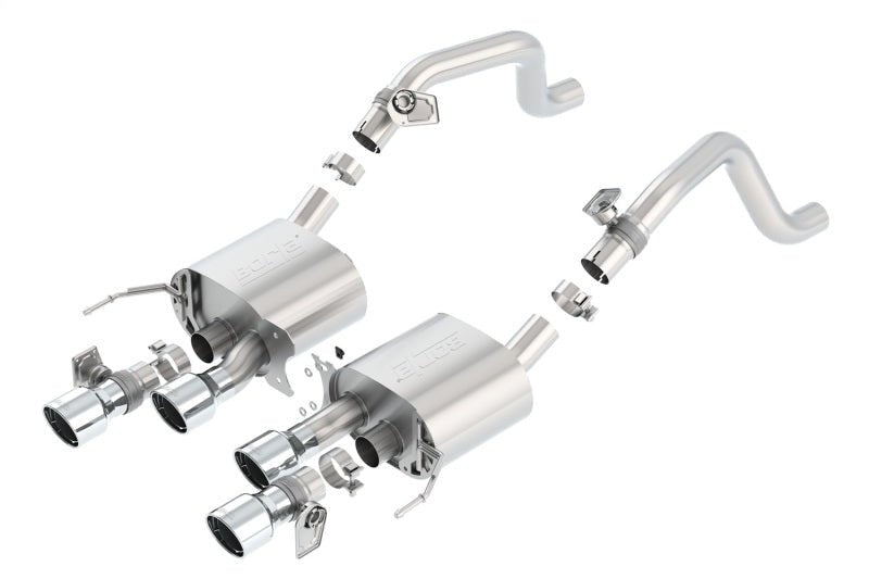 Borla 14-15 Chevy Corvette C7 6.2L RWD w/AFM &NPP S-Type Dual Round Rolled Center Rear Exit Exhaust - Crew Original
