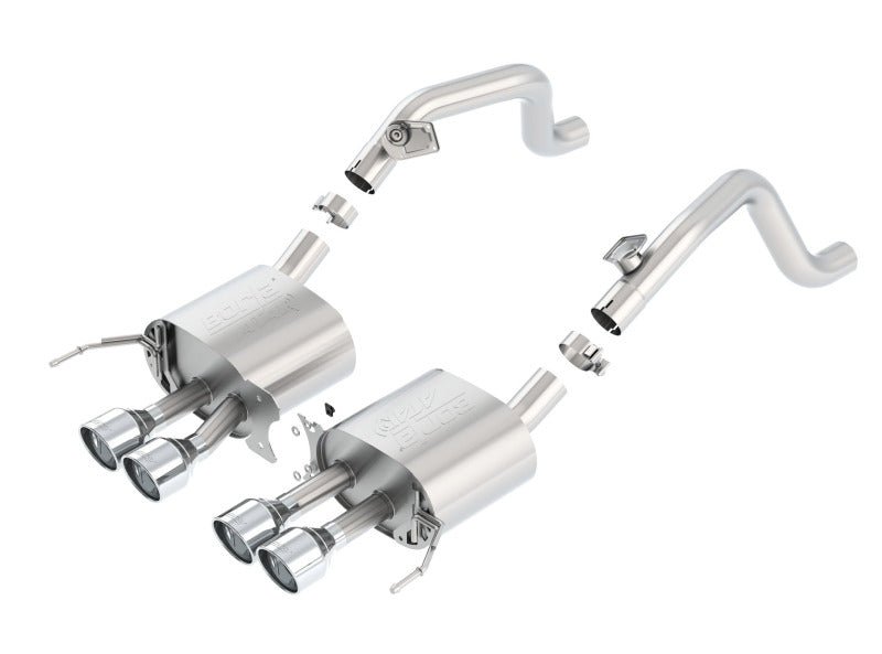 Borla 14-15 Chevy Corvette C7 w/o AFM w/o NPP Atak Rear Section Exhaust Quad Rd RL Tips - Crew Original