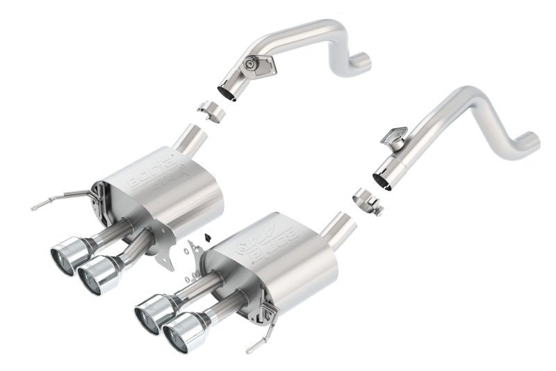 Borla 14-15 Chevy Corvette C7 w/o AFM w/o NPP Atak Rear Section Exhaust Quad Rd RL Tips - Crew Original