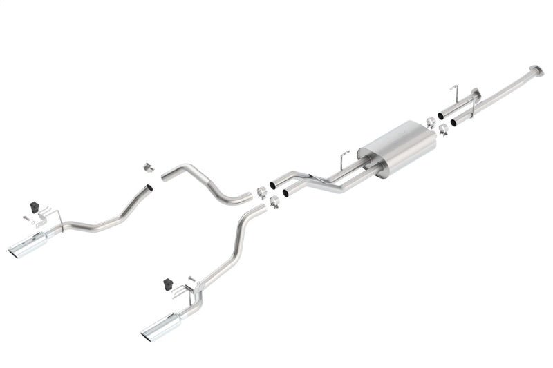 Borla 14-15 Toyota Tundra 4.6L/5.7L Crew Max SB DC SB Touring Cat Back Exhaust Dual Split Rear Exit - Crew Original