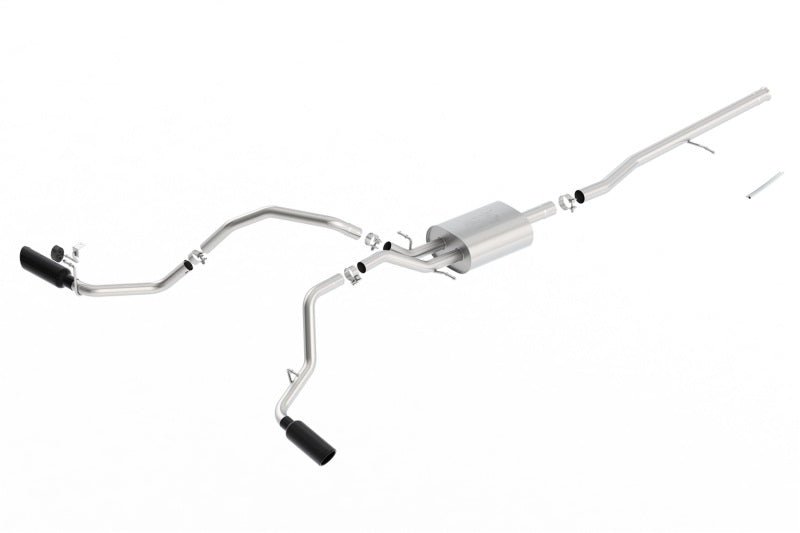 Borla 14-16 Chevrolet Silverado 1500 5.3L ATAK Catback Exhaust w/ Black Chrome Tips - Crew Original