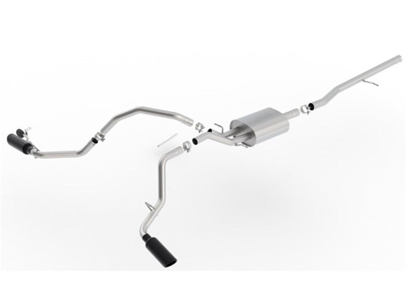 Borla 14-18 Chevrolet Silverado 1500 AT/MT 4DR SS S-Type Catback Exhaust Black Chrome Tip - Crew Original
