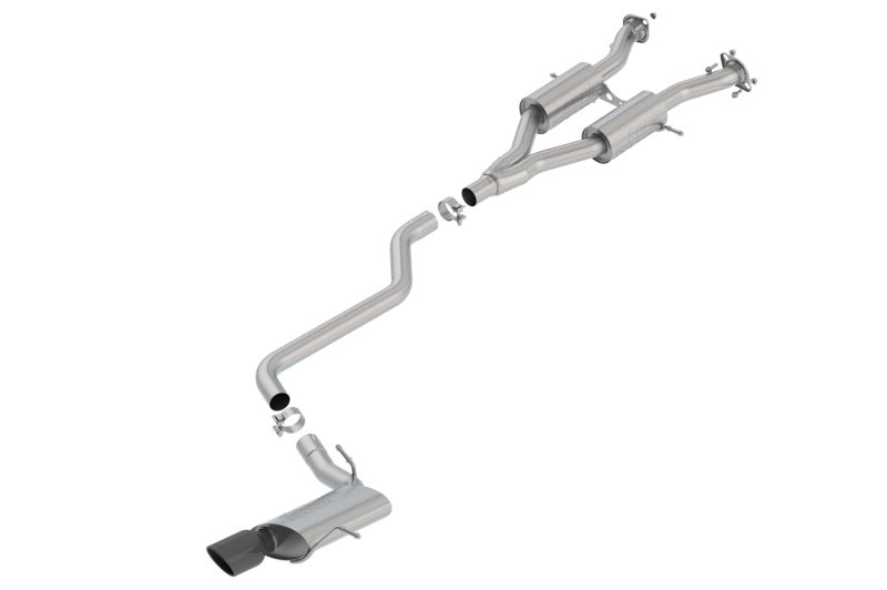 Borla 14-18 Jeep Grand Cherokee 3.6L V6 AWD AT 4DR 2.50in S-TYPE Cat-Back Exhaust Black Chrome Tip - Crew Original