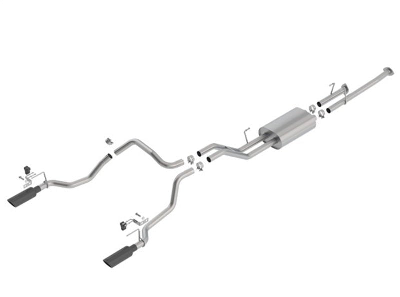 Borla 14-18 Toyota Tundra 4.6L/5.7L V8 AT 2&4WD Crew Max Cat-Back Touring Exhaust - Black Chrome Tip - Crew Original