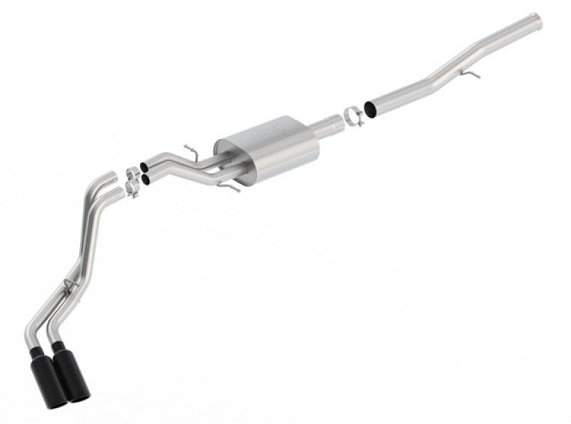 Borla 14+ Chevy Silverad1500 EC STD/CC Short 143.5in WB ATAK Cat-Back Exhaust w/ Black Chrome Tip - Crew Original