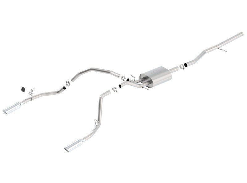 Borla 14 Silv/Sierra 1500 5.3L AT/MT Crew Cab STD Bed ATAK Cat-Back Exhaust - Crew Original