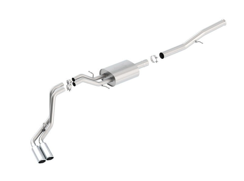 Borla 14 Silv/Sierra 1500 EC Std/CC Short 143.5in WB ATAK Dual Rolled Side Exit Cat-Back Exhaust - Crew Original