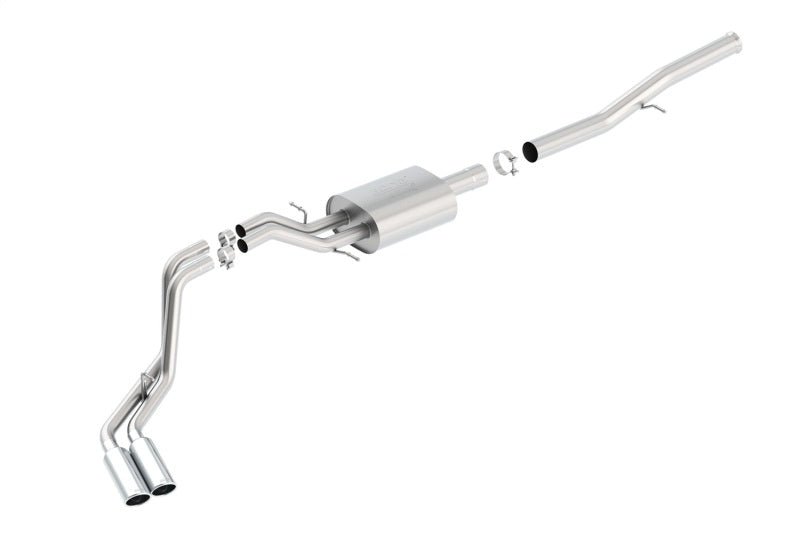 Borla 14 Silv/Sierra 1500 EC Std/CC Short 143.5in WB ATAK Dual Rolled Side Exit Cat-Back Exhaust - Crew Original