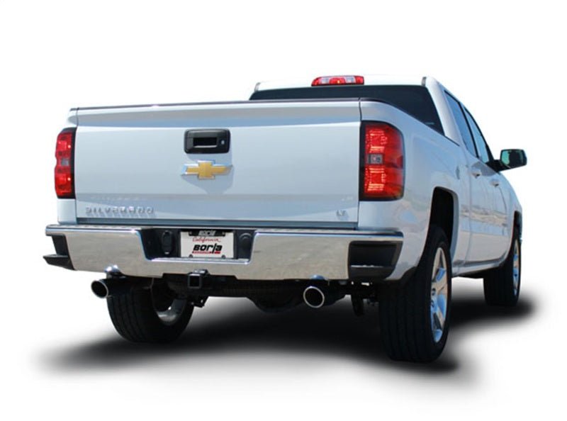 Borla 14 Silv/Sierra 1500 EC Std/CC Short 143.5in WB Touring Single Split Rear Exit Cat-Back Exhaust - Crew Original