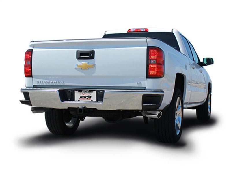 Borla 14 Silv/Sierra C/B Exh ATAK 1500 5.3L V8 AT/MT 2&4WD Ext Cab Split Side Exit - Crew Original