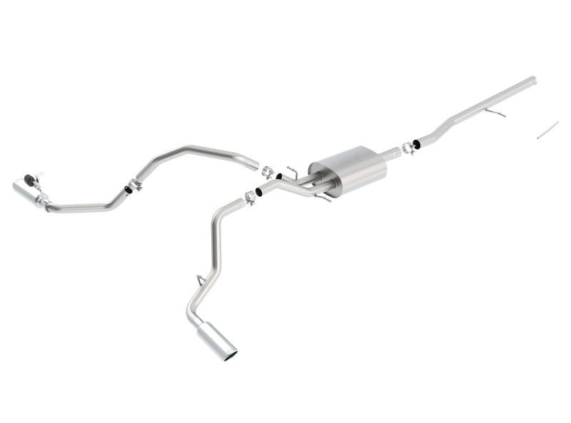Borla 14 Silv/Sierra C/B Exh S-Type 1500 5.3L V8 AT/MT 2&4WD Ext Cab Split Side Exit - Crew Original