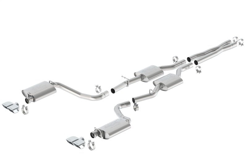 Borla 15-16 Dodge Challenger R/T 5.7L Dual Rectangle Angle Cut Dual Split Rear Exit ATAK Exhaust - Crew Original