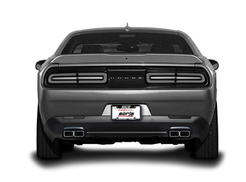 Borla 15-16 Dodge Challenger R/T 5.7L Dual Rectangle Angle Cut Dual Split Rear Exit ATAK Exhaust - Crew Original