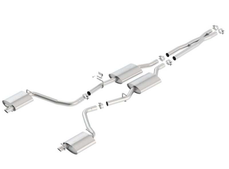Borla 15-16 Dodge Charger 3.6L V6 S-Type Cat Back Exhaust (Uses Factory Valence) - Crew Original