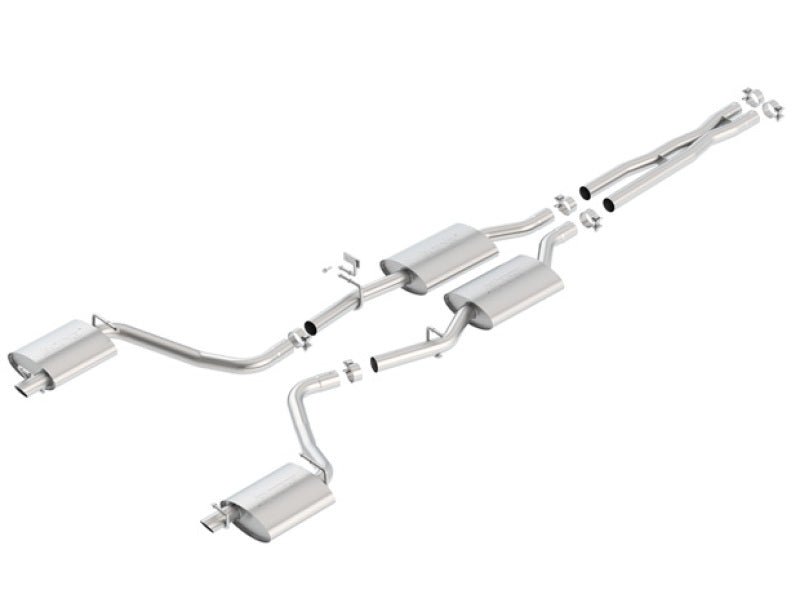 Borla 15-16 Dodge Charger 3.6L V6 S-Type Cat Back Exhaust (Uses Factory Valence) - Crew Original