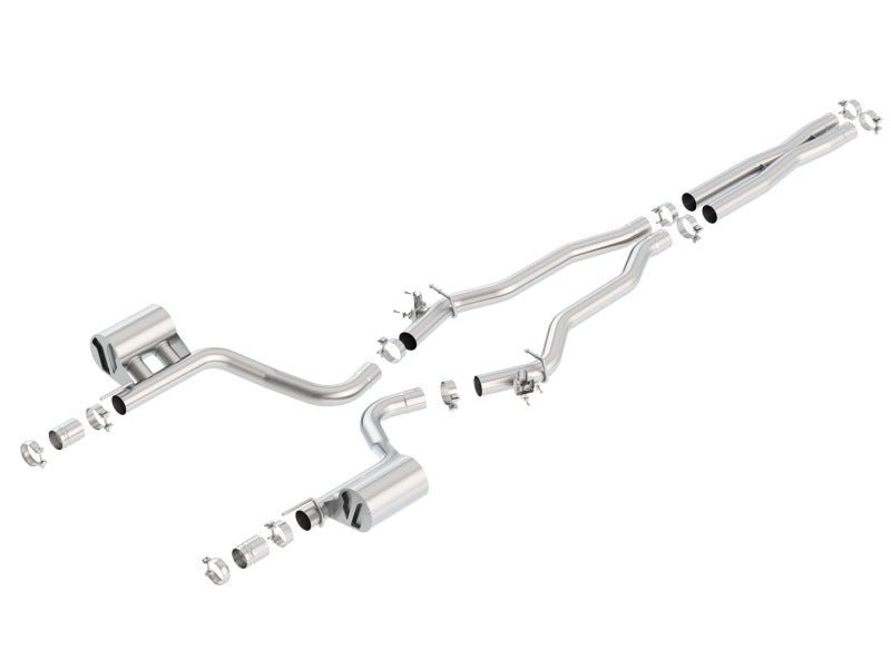 Borla 15-16 Dodge Charger Hellcat 6.2L V8 ATAK Catback Exhaust w/ Valves No Tips Factory Valance - Crew Original