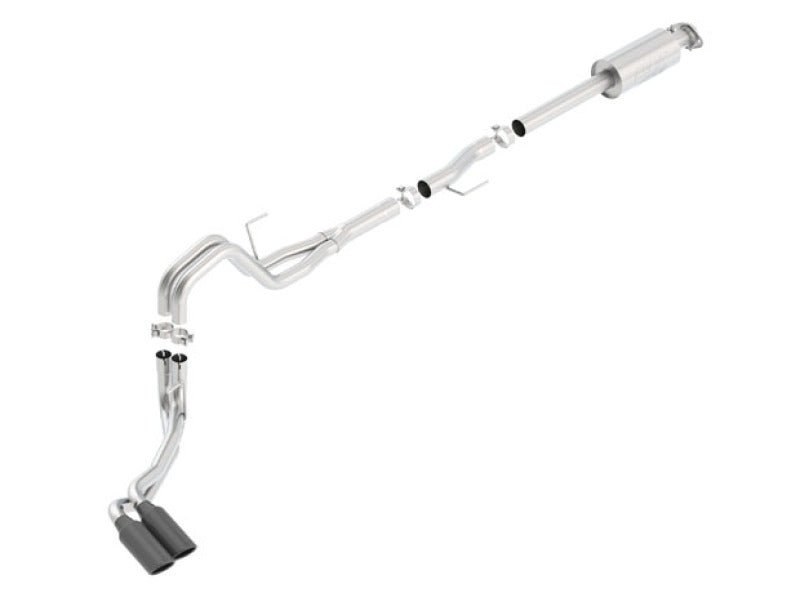 Borla 15-16 Ford F-150 3.5L EcoBoost Ext. Cab Std. Bed Black Chrome CB Exhaust ATAK Truck Side Exit - Crew Original
