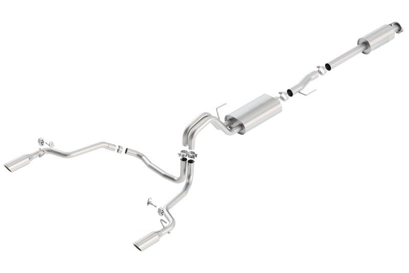Borla 15-16 Ford F-150 3.5L EcoBoost Ext. Cab Std. Bed Catback Exhaust S-Type Single Split Rear Exit - Crew Original