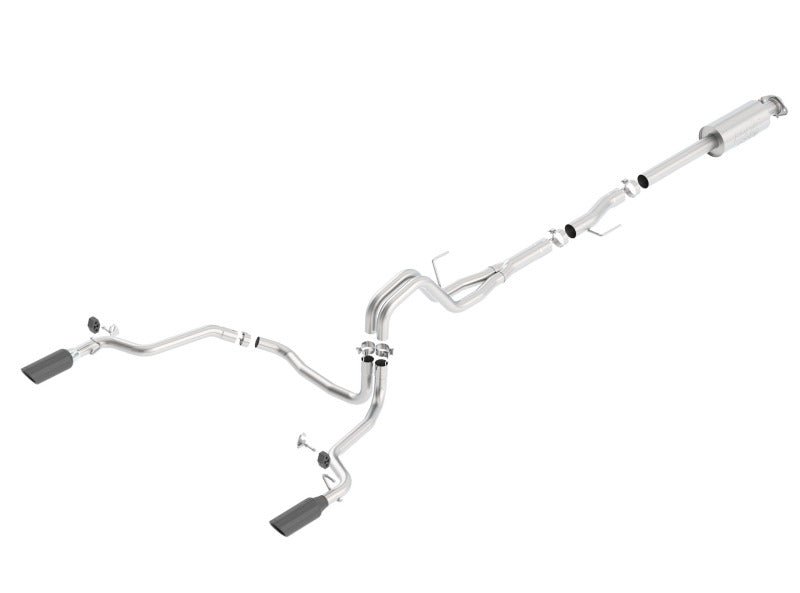 Borla 15-16 Ford F150 3.5L EcoBoost Ext. Cab Black Chrome CB Exht ATAK Single Split Rear Exit - Crew Original